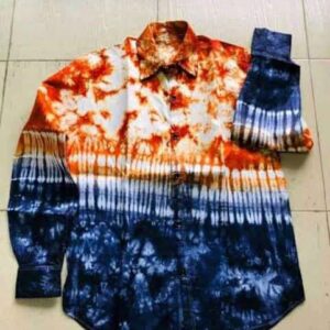 Authentic Adire Button-Up Shirt – Premium Hand-Dyed Long Sleeve (Available in Multiple Colors)