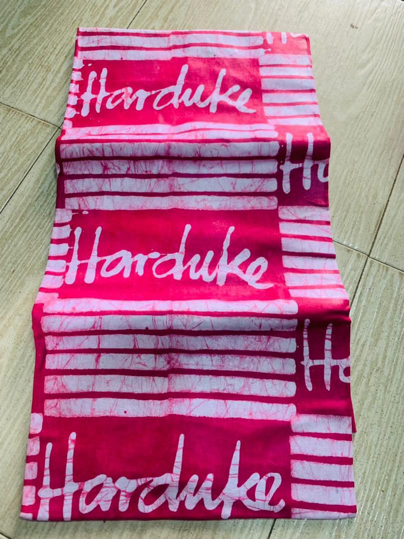 Vibrant Fuchsia Custom-Text Batik Adire – Personalized 100% Cotton Tie & Dye Fabric