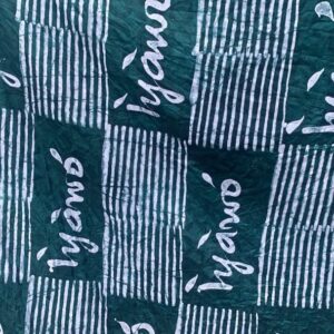 The 'Iyawo' Bridal Custom Batik Adire – Emerald Green 100% Cotton Tie & Dye